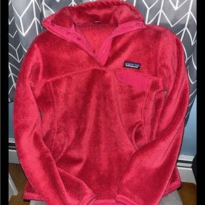 Patagonia Retool Vibrant Red Snap-T Fleece Pullover size Small S